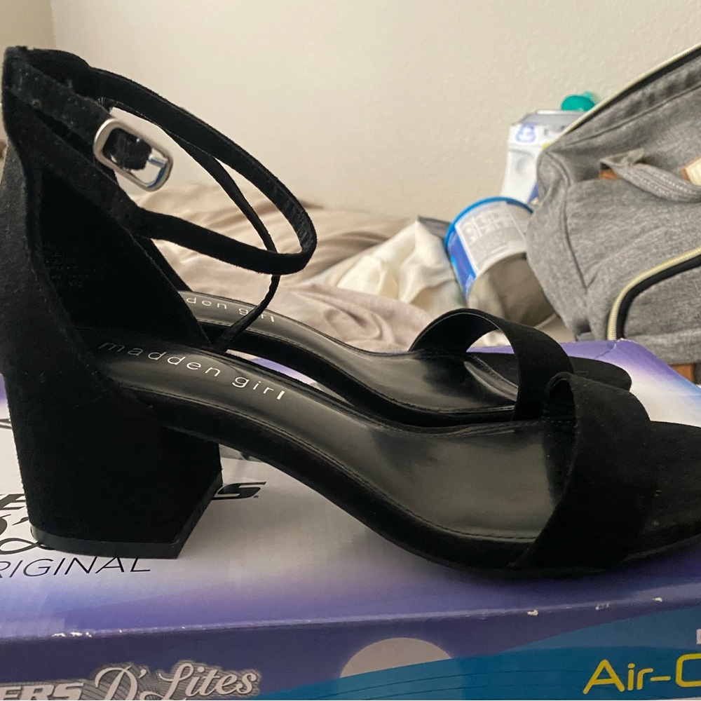 Madden Girl Elegant Black Block Heels